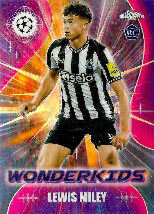 2023 Topps Chrome UEFA Club Competitions Lewis Miley Wonderkids WK-6 Newcastle United