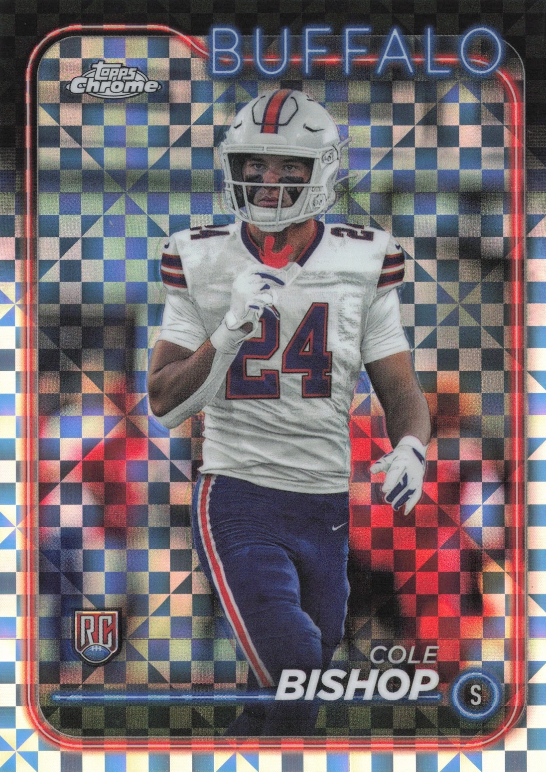 2024 Topps Chrome Football X- Fractor Cole Bishop RC #263 Buffalo Bills
