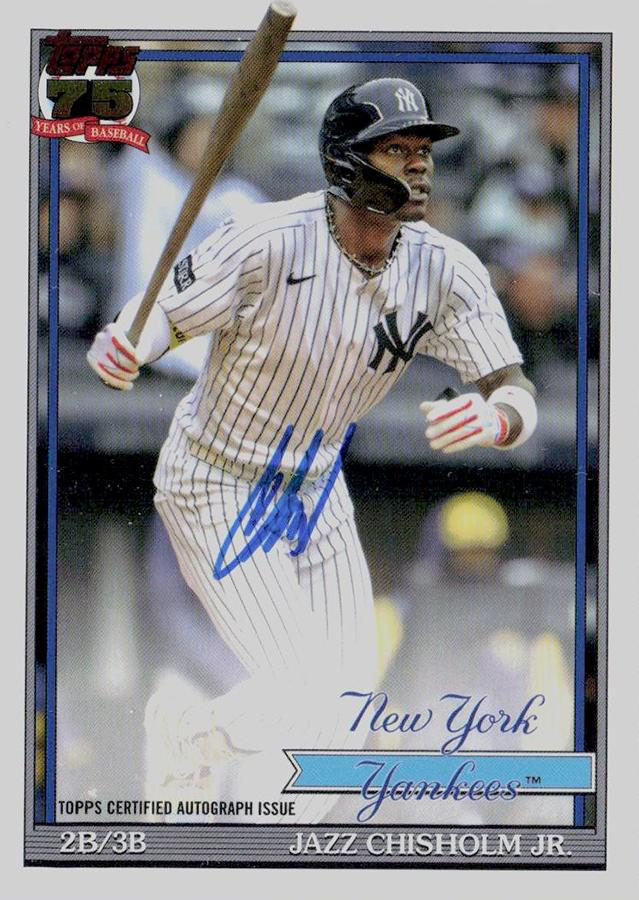 2026 Topps Series 1 1991 Topps Autograph Jazz Chisholm Jr. #91A-JAZ New York Yankees