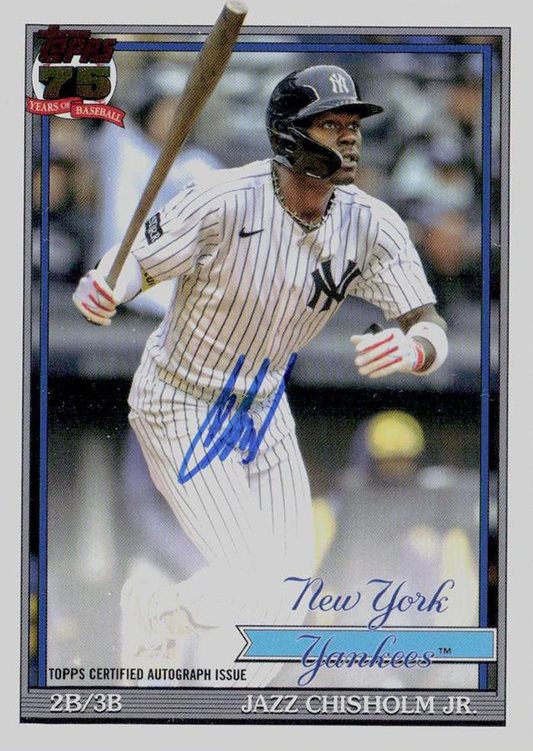 2026 Topps Series 1 1991 Topps Autograph Jazz Chisholm Jr. #91A-JAZ New York Yankees