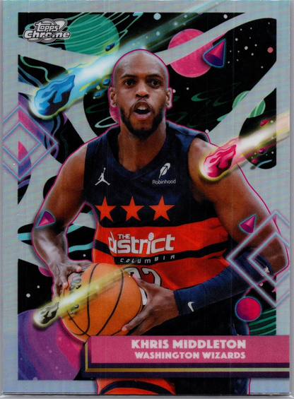 2025 Topps Chrome Cosmic Khris Middleton #107 Washington Wizards