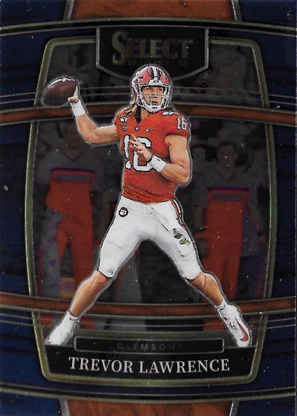 2022 Panini Select Draft Picks Blue Trevor Lawrence #39 Clemson Tigers