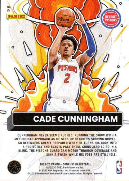 2022 Panini Donruss Bomb Squad Cade Cunningham #9 Detroit Pistons