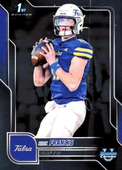 2025 Topps Bowman U Chrome Kirk Francis 1st #20 Tulsa Golden Hurricane