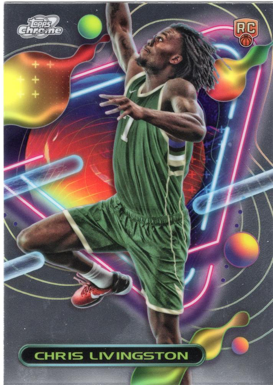 2023 Topps Chrome Cosmic Chris Livingston RC #197 Milwaukee Bucks
