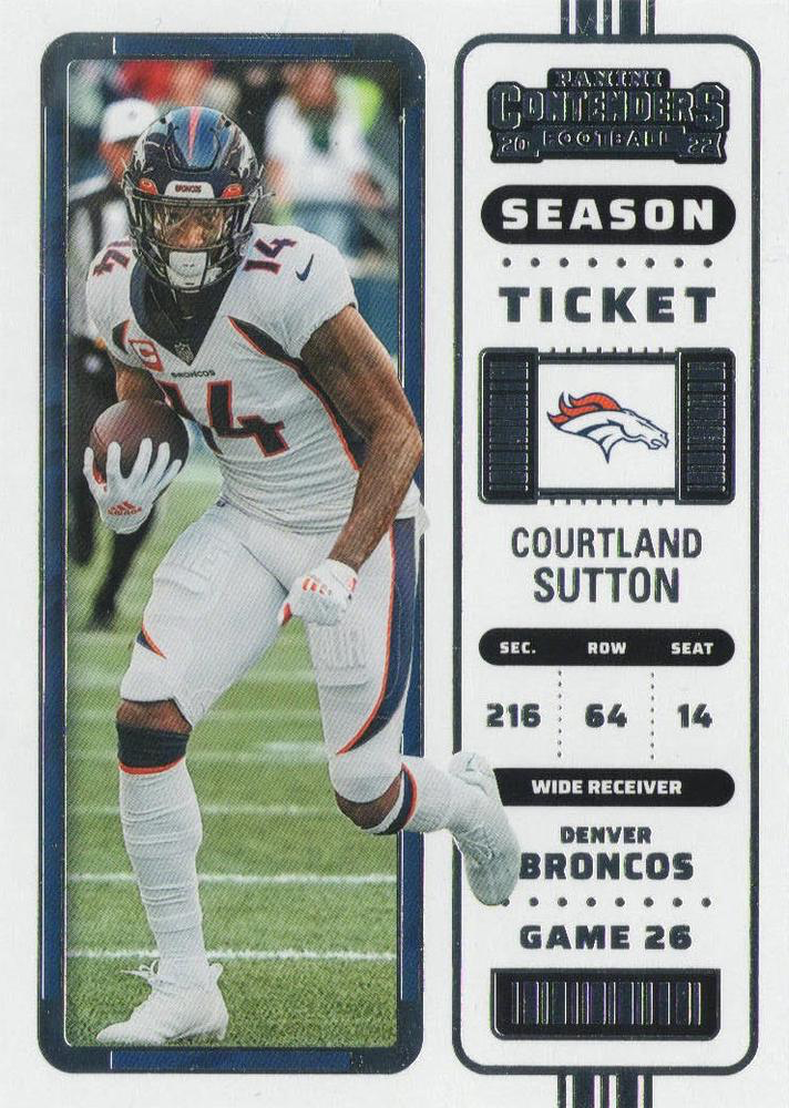 2022 Panini Contenders Courtland Sutton Denver Broncos #32
