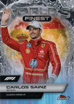 2024 Topps Finest Formula 1 Carlos Sainz World's Finest #WF-4 Scuderia Ferrari HP