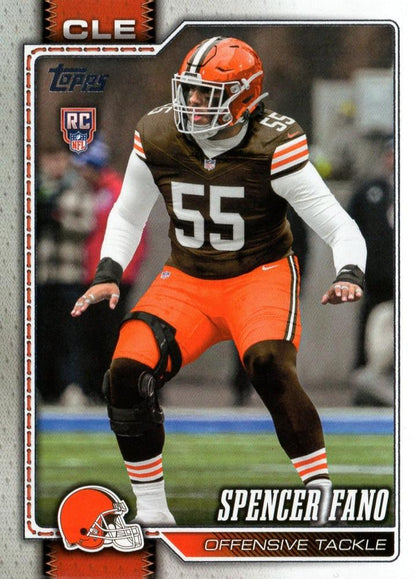 2026 Topps Flagship RC Spencer Fano #385 Cleveland Browns