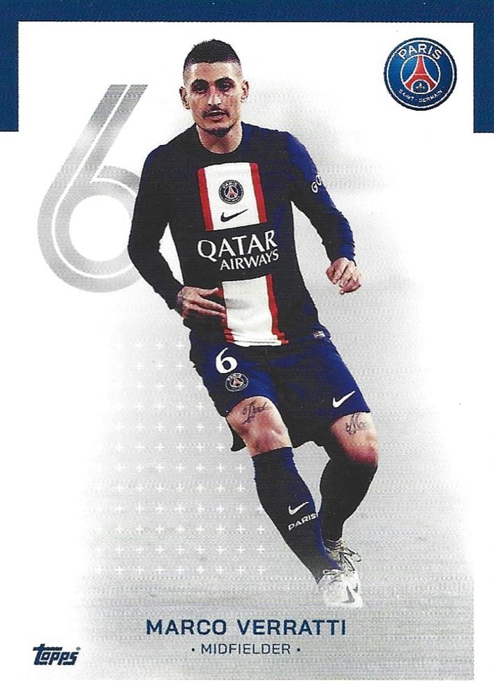 2022 Topps PSG Team Set Marco Verratti #8 Paris Saint-Germain