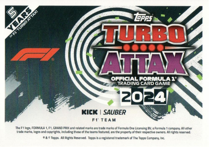 2024 Topps Turbo Attax F1 Stake F1 Team KICK Sauber FOIL #82