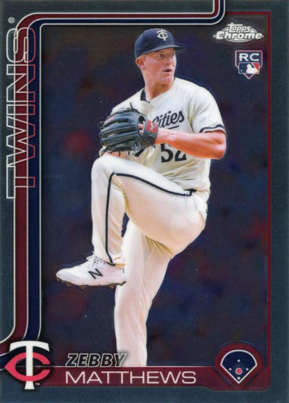 2025 Topps Chrome MLB Zebby Matthews RC #277 Minnesota Twins