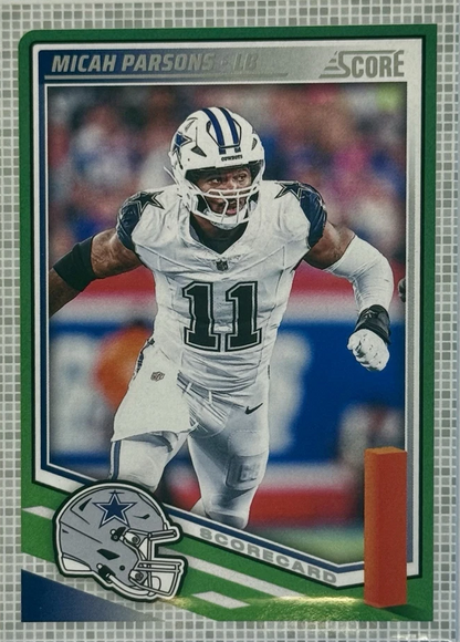 2025 Panini Score Scorecard Micah Parsons #226 Dallas Cowboys
