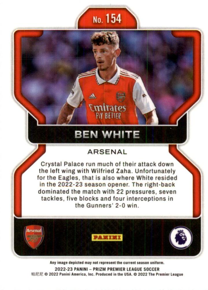 2022 Panini Prizm Premier League Ben White #154 Arsenal FC