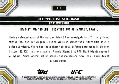 2024 Topps Chrome UFC Ketlen Vieira #111