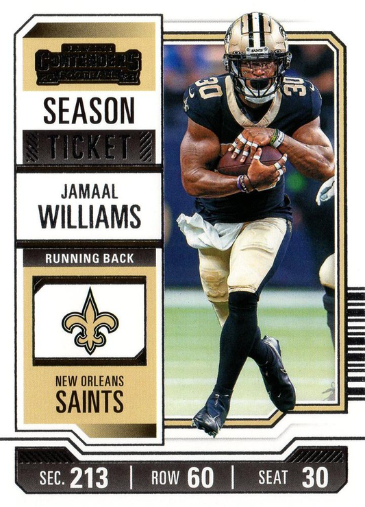 2023 Panini Contenders Jamaal Williams New Orleans Saints #73