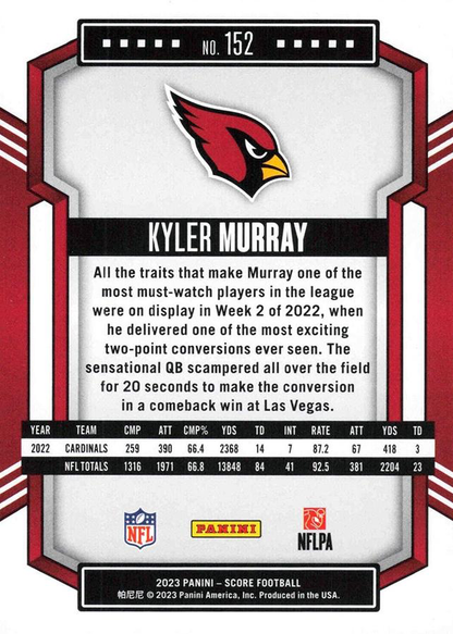 2023 Panini Score Football Kyler Murray Arizona Cardinals #152