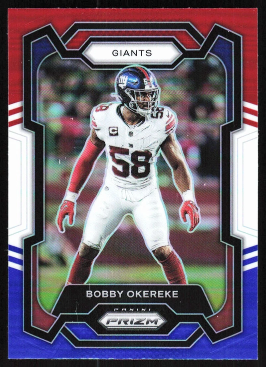 2023 Panini Prizm Red White and Blue Bobby Okereke New York Giants #124