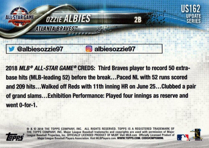 2018 Topps Update Ozzie Albies RC #US163 Atlanta Braves