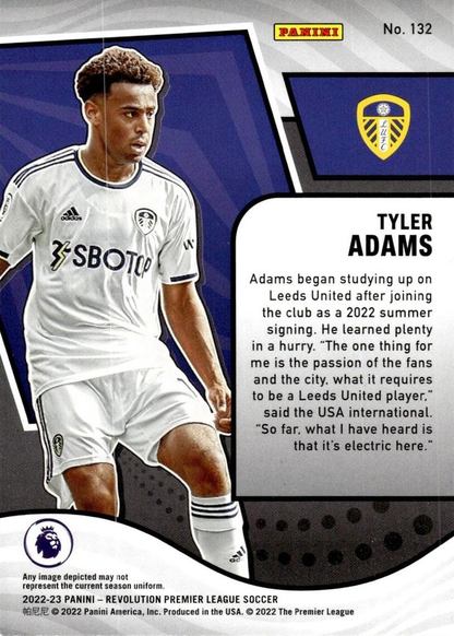2022 Panini Revolution Premier League Tyler Adams #132 Leeds United