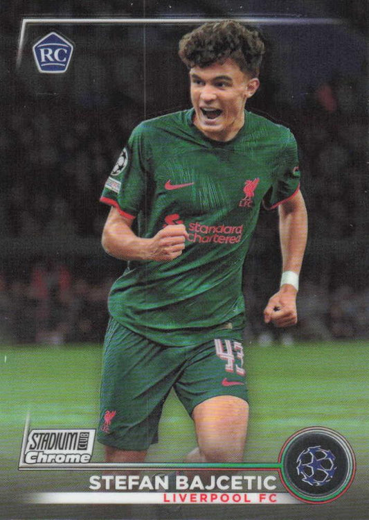 2022 Topps Stadium Club Chrome UCC RC Stefan Bajcetic #43 Liverpool