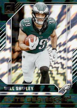 2024 Panini Donruss Elite Series Rookies Will Shipley #28 Philadelphia Eagles