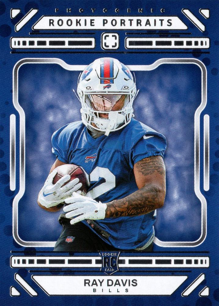 2024 Panini Photogenic Portrait RC Ray Davis #186 Buffalo Bills