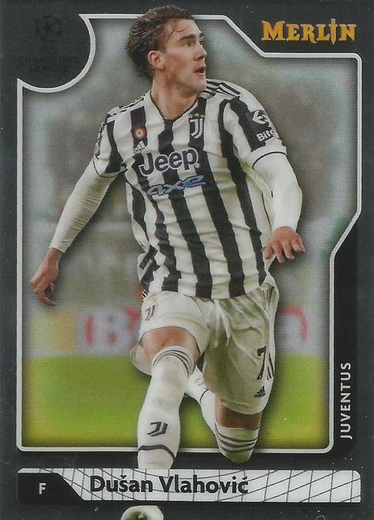 2021 Topps Merlin UEFA Club Competitions Dušan Vlahović #92 Juventus