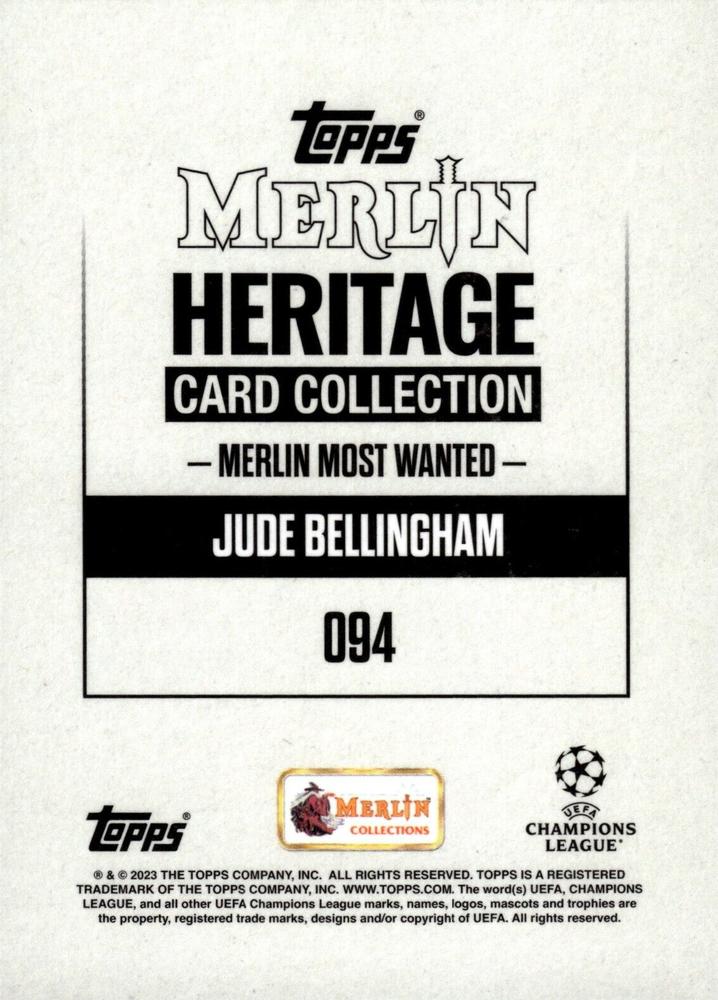 2023 Topps Merlin Heritage UCC Jude Bellingham #94 Real Madrid CF