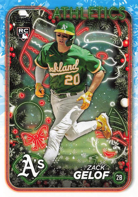2024 Topps Holiday Zack Gelof RC Oakland Athletics #H72