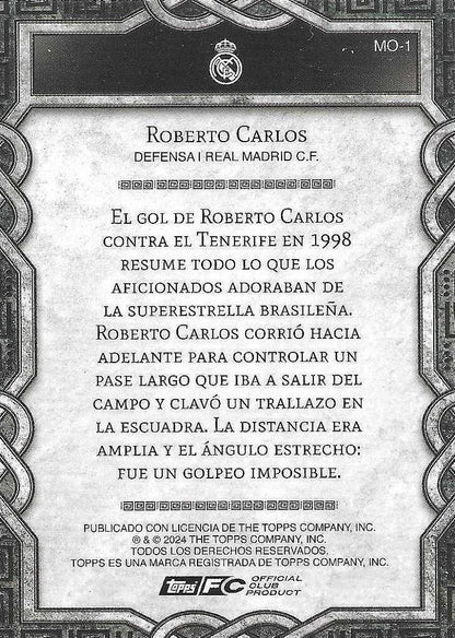 2024 Topps Real Madrid Fan Set Monolith Roberto Carlos #MO-1 Real Madrid CF