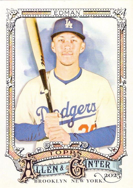 2025 Topps Allen & Ginter Tommy Edman #203 Los Angeles Dodgers