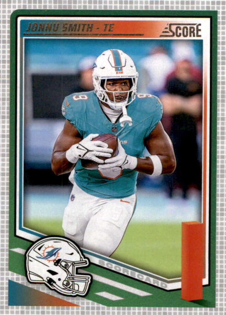 2025 Panini Score Scorecard Jonnu Smith #99 Miami Dolphins