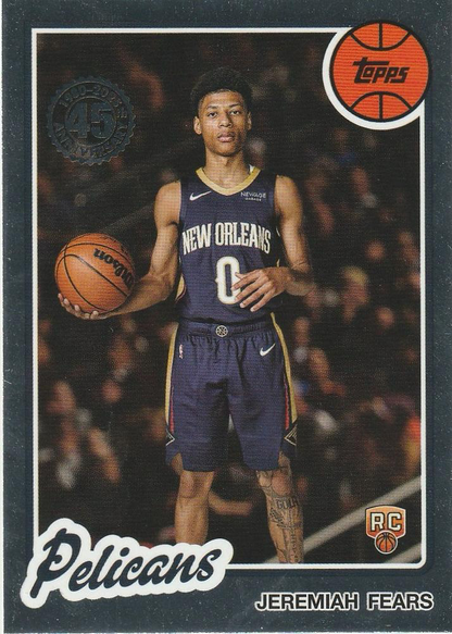 2025 Topps NBA 1980-81 Topps Basketball Jeremiah Fears 80BK-98 New Orleans Pelicans