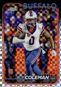 2024 Topps Chrome Football X- Fractor Keon Coleman RC #209 Buffalo Bills