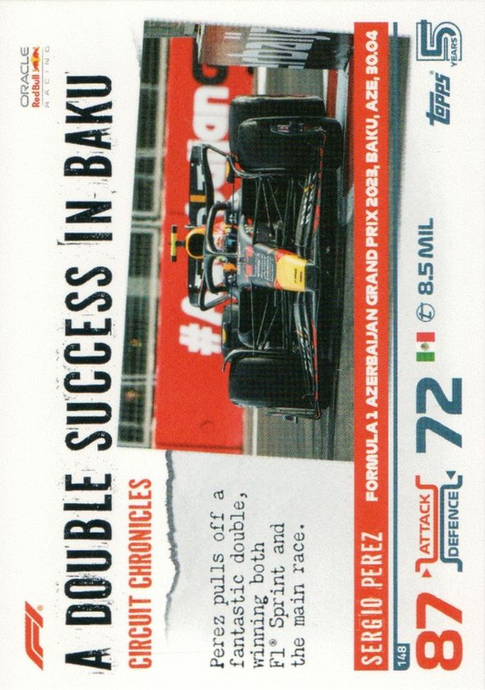 2024 Topps Turbo Attax F1 Sergio Perez CC Baku #148 Red Bull Racing