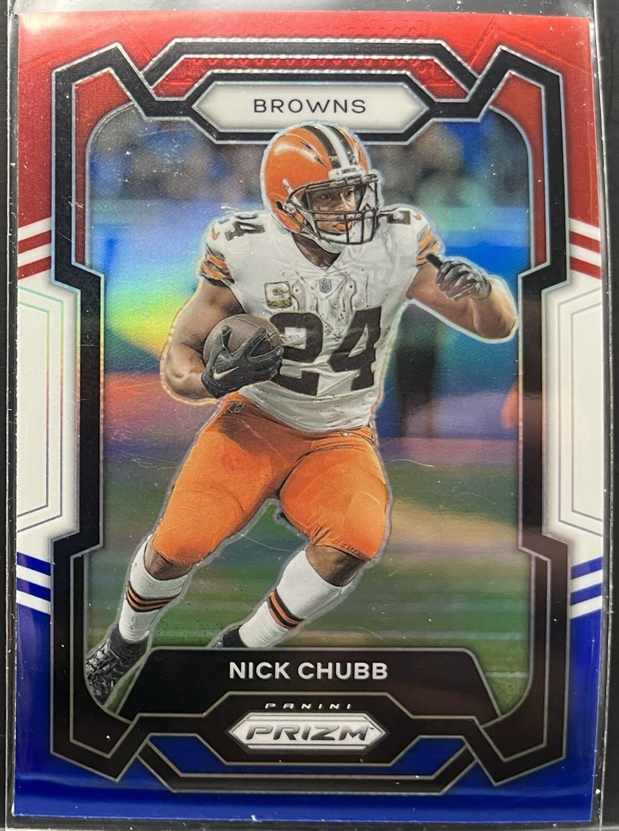 2023 Panini Prizm Red White and Blue Nick Chubb Cleveland Browns #69