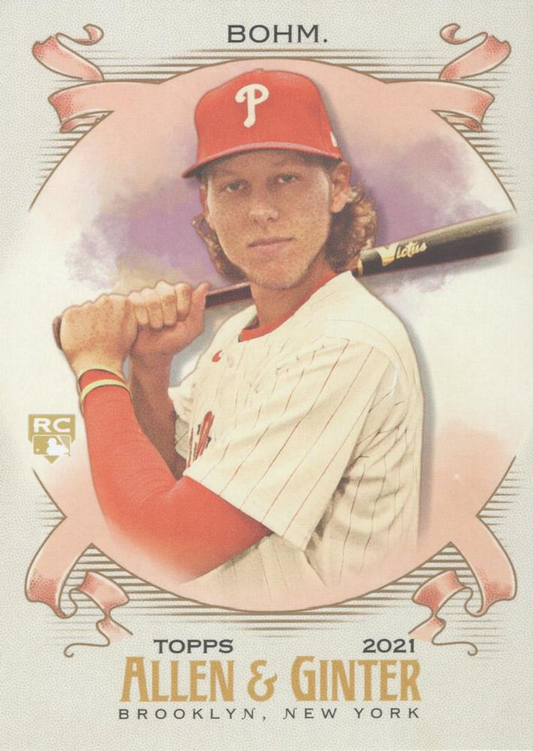 2021 Topps Allen & Ginter Alec Bohm Philadelphia Phillies RC #100