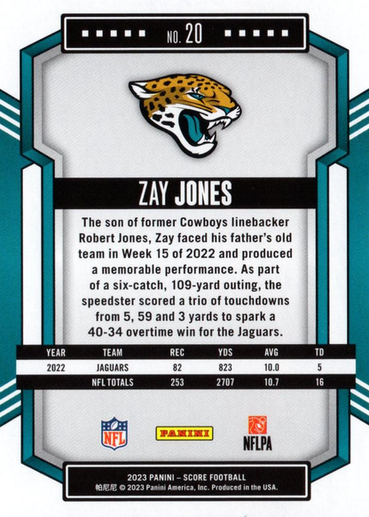 2023 Panini Score Football Zay Jones Jacksonville Jaguars #20