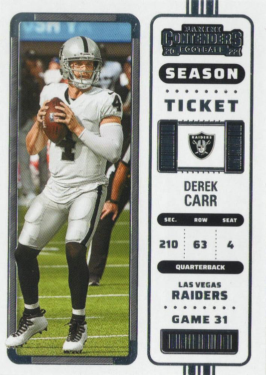 2022 Panini Contenders Derek Carr #66 Las Vegas Raiders