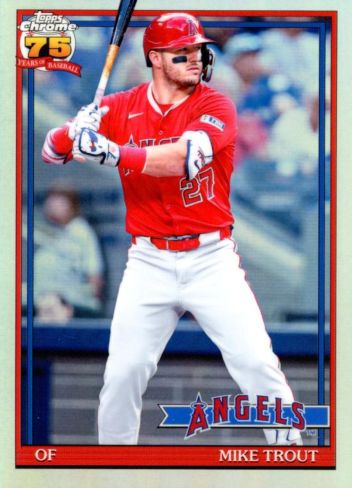 2026 Topps Chrome 1991 35th Mike Trout #91CB-6 Los Angeles Angels