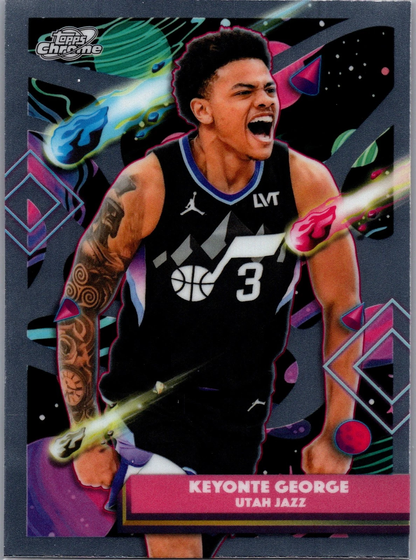 2025 Topps Chrome Cosmic Keyonte George #164 Utah Jazz