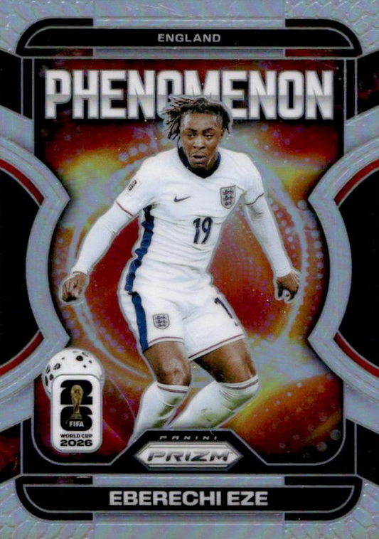 2026 Panini Prizm FIFA World Cup Phenomenon Silver Eberechi Eze #22 Angleterre