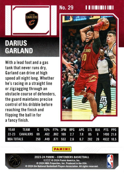 2023 Panini Contenders Darius Garland #29 Cleveland Cavaliers