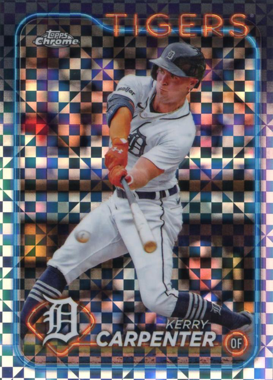 2024 Topps Chrome X-Fractor Parallel Kerry Carpenter Detroit Tigers #196