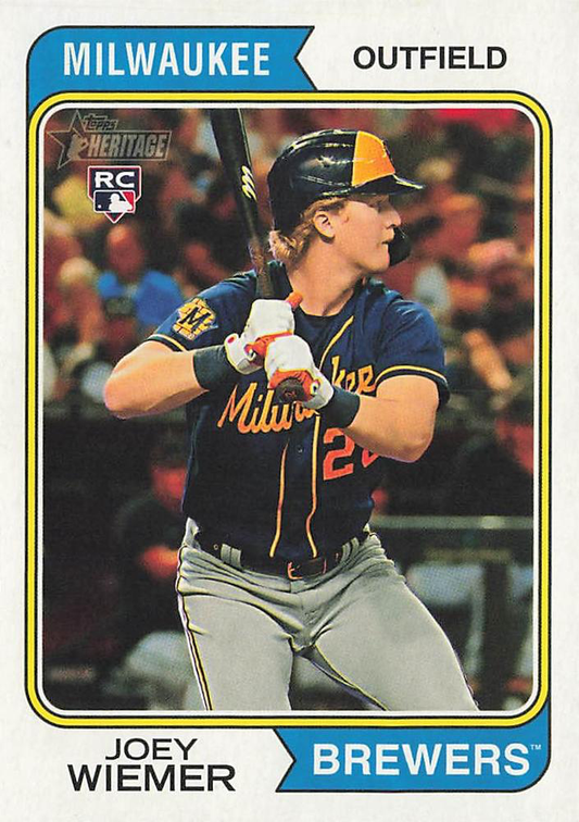 2023 Topps Heritage Joey Wiemer RC Milwaukee Brewers #636
