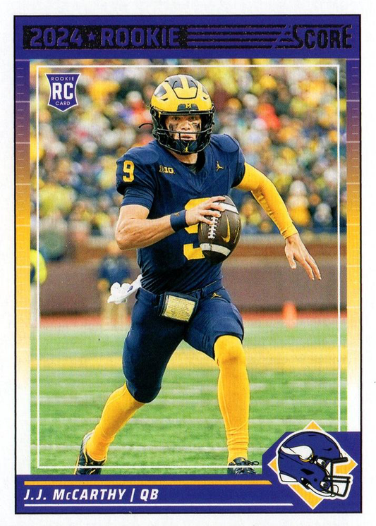 2024 Panini Score Football J.J. McCarthy Minnesota Vikings #304 RC