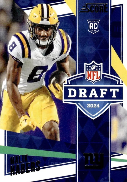 2024 Panini Score Football NFL Draft Malik Nabers New York Giants #6 RC