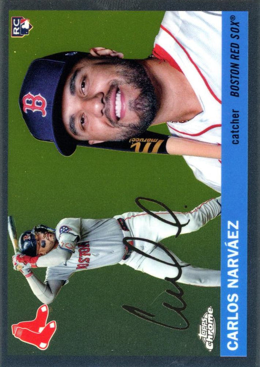 2025 Topps Chrome Platinum RC Carlos Narváez #256 Boston Red Sox