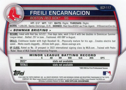 2023 Bowman Chrome Prospects Freili Encarnacion 1st Boston Red Sox #BCP-117