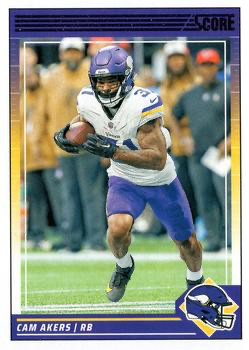 2024 Panini Score Football Cam Akers Minnesota Vikings #182